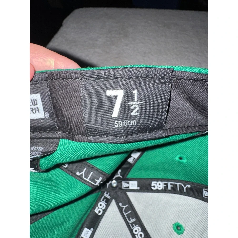 New Era 59FIFTY Boston Celtics Hat Green Size 7 1/2 NBA Fitted Lucky Leprechaun